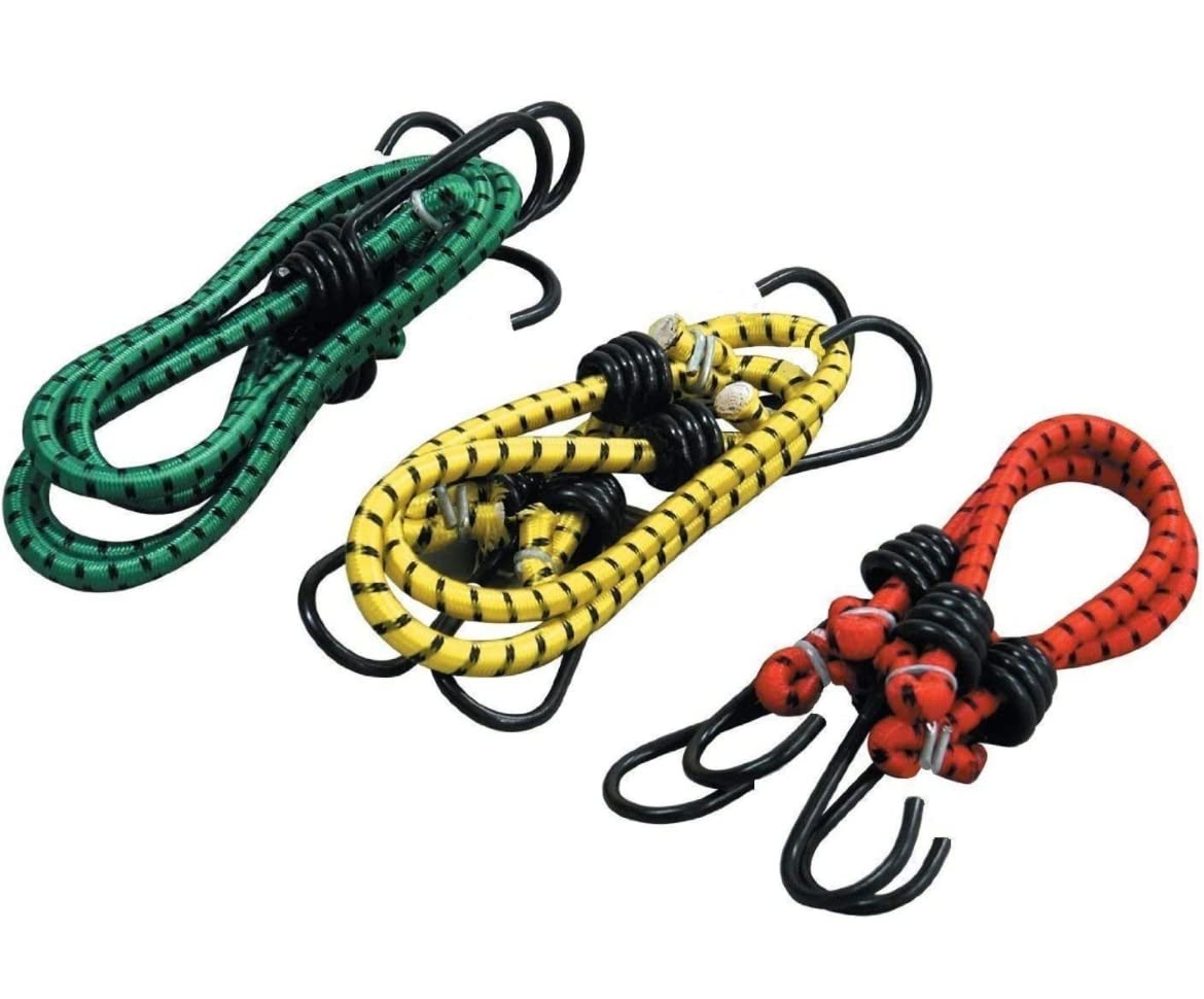 ERATIC Multi Solution LLP Stretchable Clothe Drying Rope with Hooks Length 2M After Stretch Approx. 10 Feet (Pack of 6)