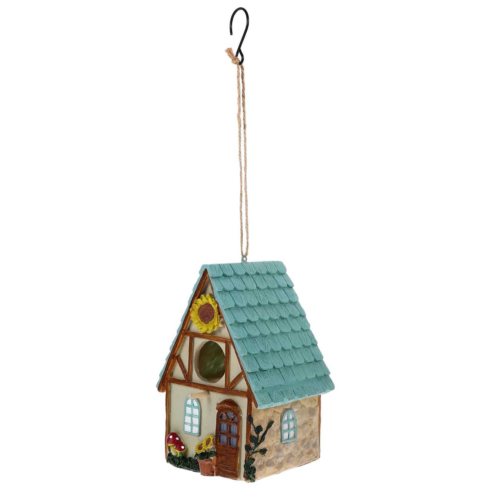 POPETPOP Nido de Pájaro Decorativo de Resina para Jardín Casa para Pájaros Nido para Loros Nido para Cría de Pájaros para Exteriores