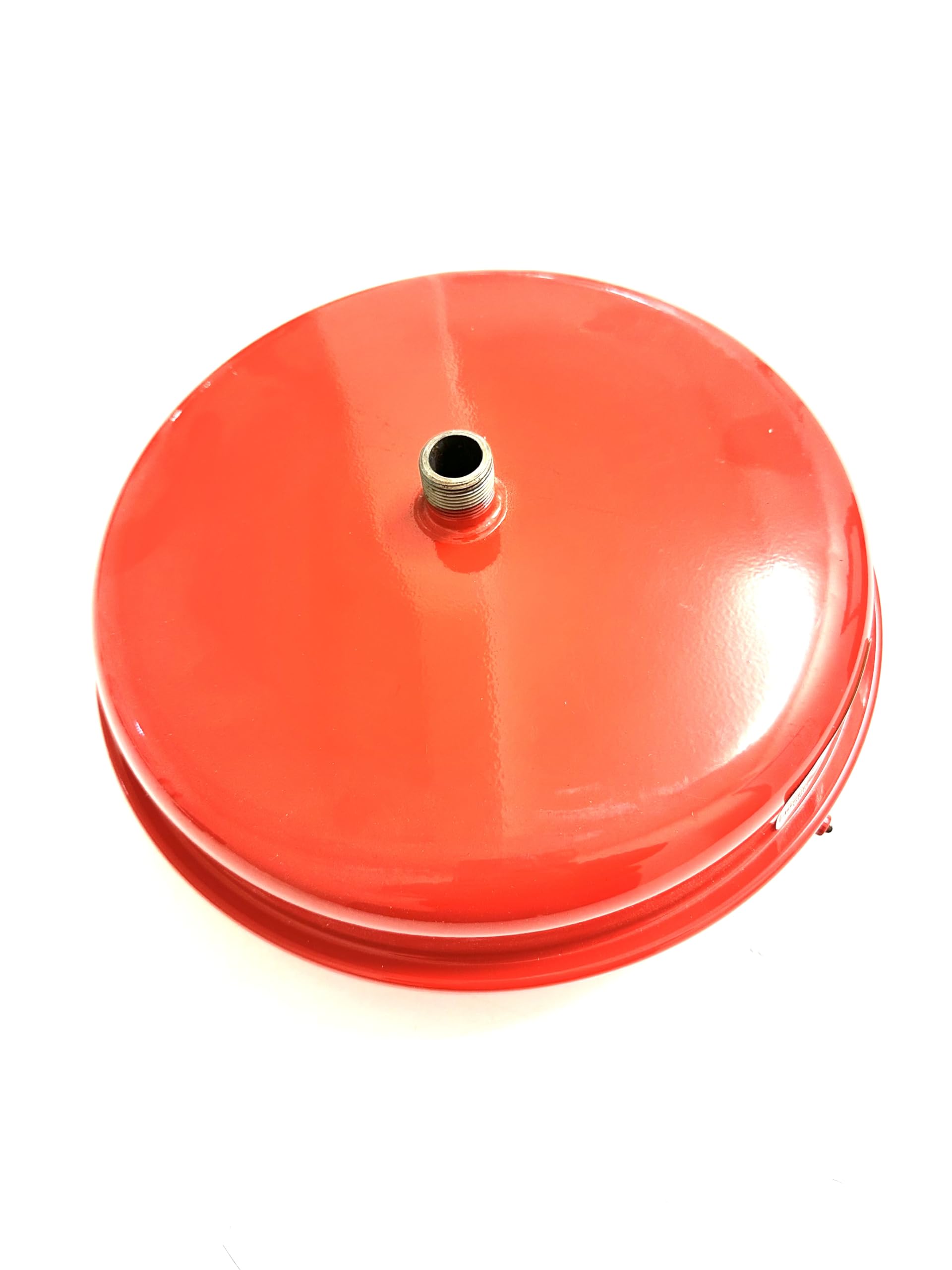 Vaso d'Espansione Circolare Piatto per Caldaie 6 Litri Mod. CP335 Attacco Centrale 3/4" Maschio Gas Membrana SBR Colore Rosso (CP335-6 Attacco Centrale)