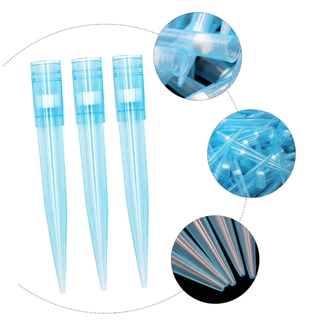 500pcs Universal 1ml Filtered Pipette Tips for Micropipette Liquid Transfer Laboratory Supplies Disposable Plastic Pipettor Tips Pack