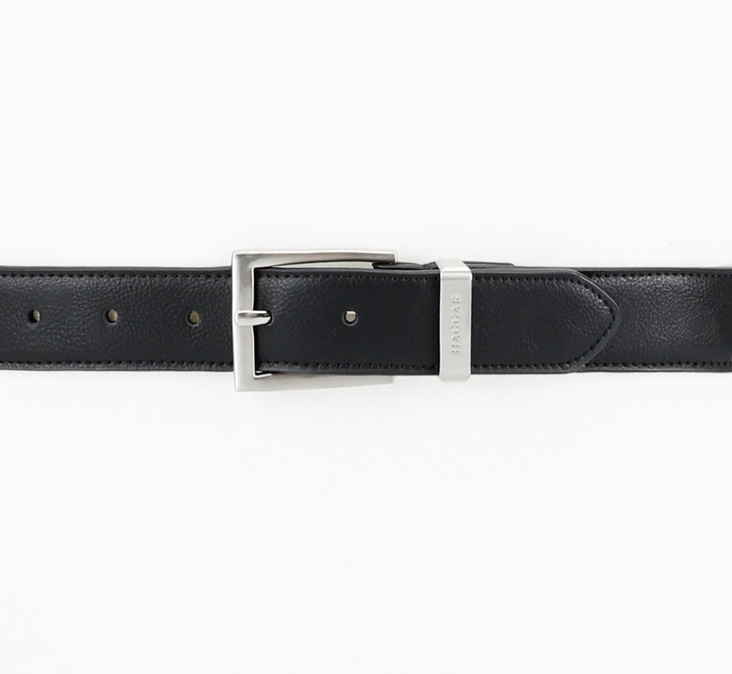 Haggar Men's Stretch Leather Belt for Dress Pants, Jeans, and Khakis - Image 4