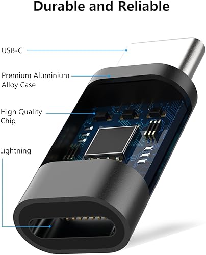 Miniatura 7 de Paquete de 4 adaptadores Lightning hembra a USB C macho, adaptador Lightn-ing a USB C, carga rápida PD de 27 W para iPhone 1515 Pro15 Pro Max15