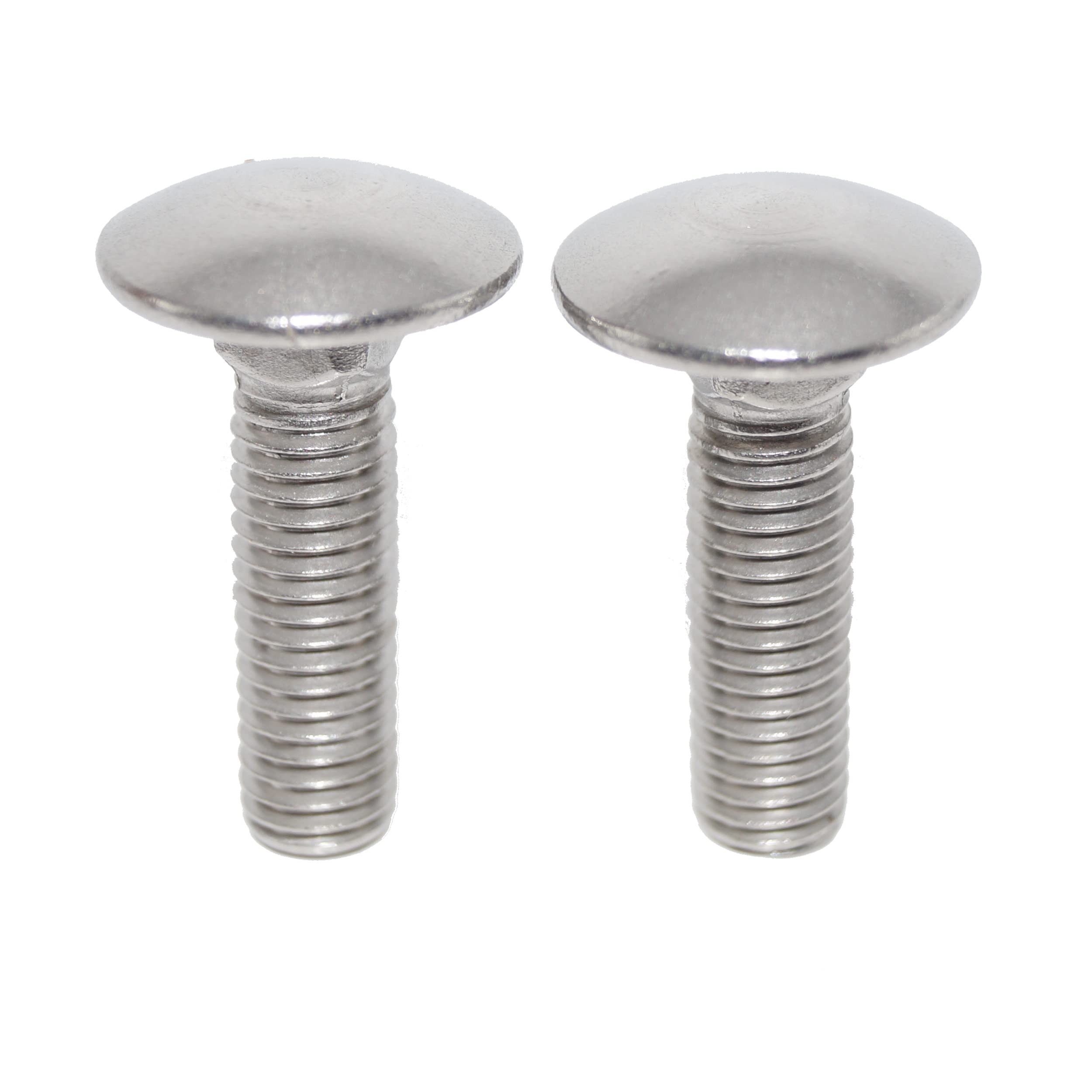 Lot de 50 vis à tête bombée M5 x 20 avec collet carré DIN 603 A2 en acier inoxydable