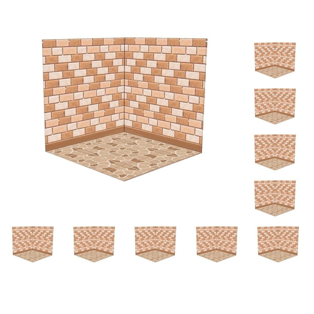 Juego de 10 tableros de fondo para casa de muñecas 1:12, multiusos, duradero, para el hogar, unisex, estilo E