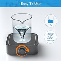 Vista 4 de Rechargeable Magnetic Stirrer 3000rpm stir Plate with Stir Bar, Mini Magnetic Mixer Stirrer Max Stirring Capacity 3000mL, Brushless DC Motor