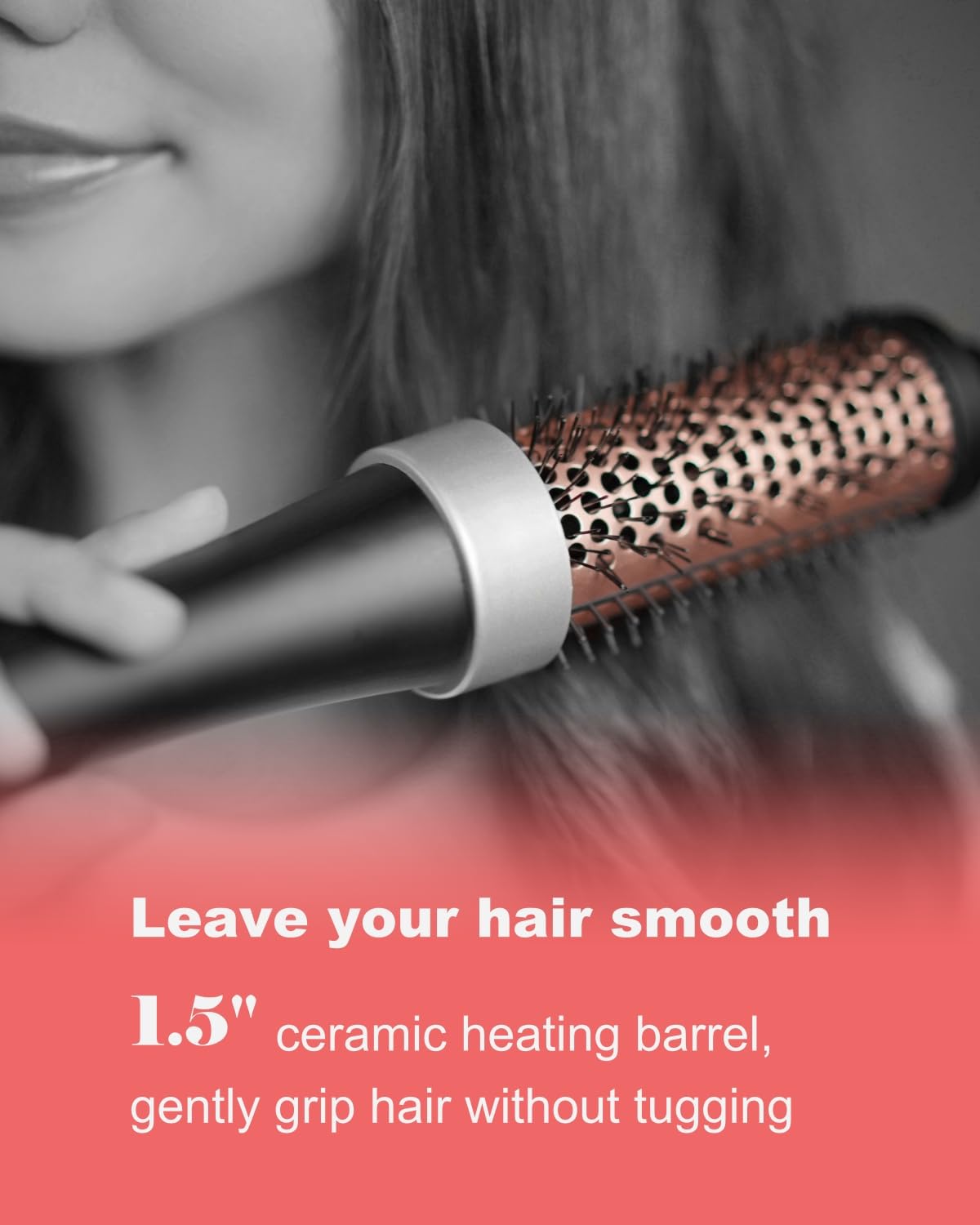 Ionic Thermal Brush,1.5 Inch,Volume Blowout Styling,Dual Voltage,30s Fast Heated Curling Iron Brush