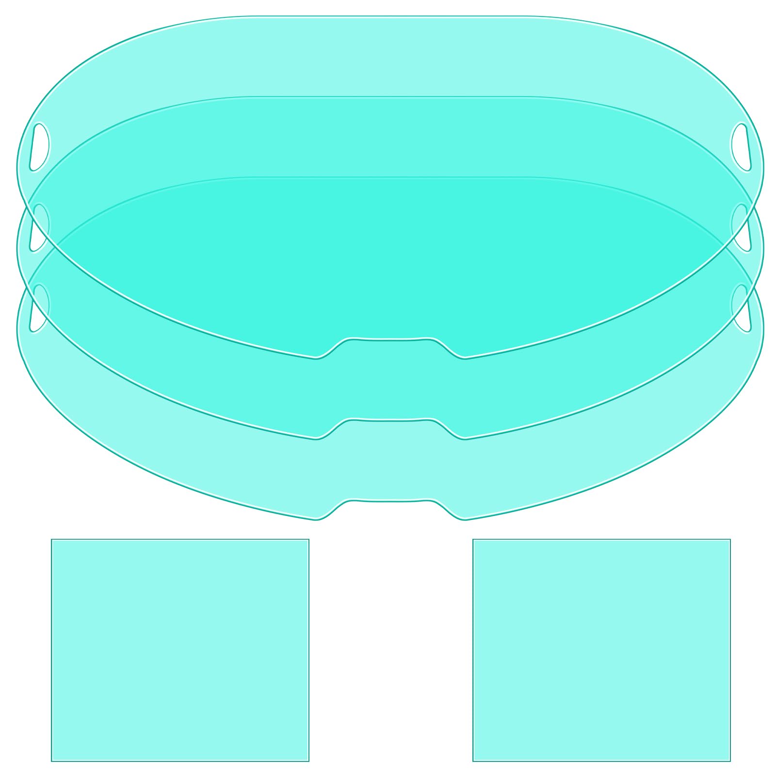 Copkim 5 Pcs Large Viewing Screen Replacement Lens Welding Helmet Accessories for Welder Welding Helmet (Round Outer Screen + Inner Screen)