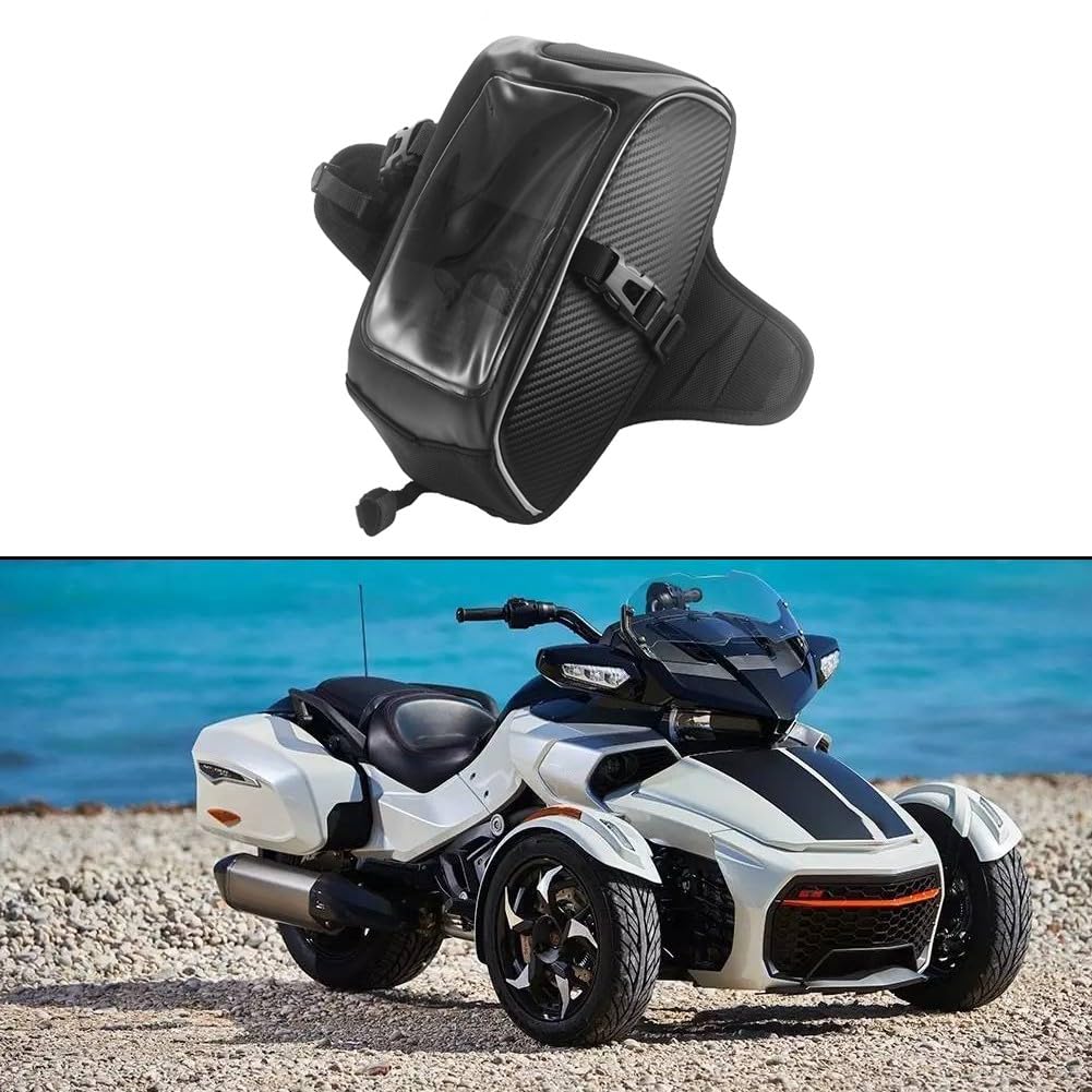 Sac de réservoir, support de téléphone pour Can-Am Ryker 600 900 Rally 2019-2023, rangement étanche 3 L avec fenêtre tactile, noir