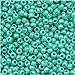 Toho Round Seed Beads 11/0 #132 'Opaque Lustered Turquoise' 8 Gram Tube