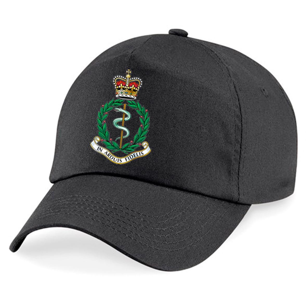 PSave Royal Army Medical Corps Insignia Embroidered Baseball Cap British Army Military Embroidery (Black)
