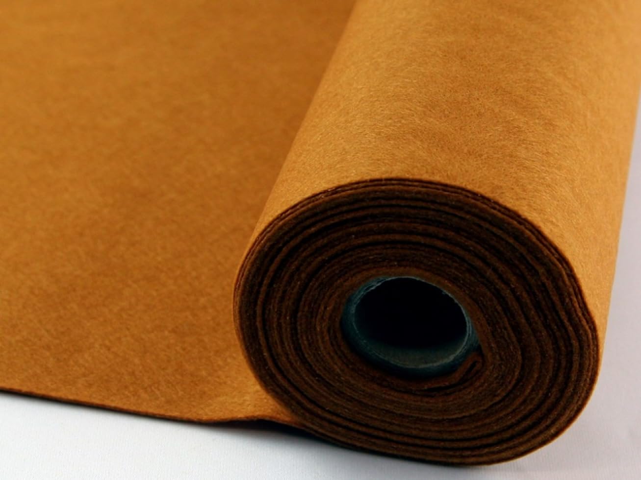 Plain Acrylic Felt Fabric Mini Roll 5m Amber Brown - per 5 metre roll
