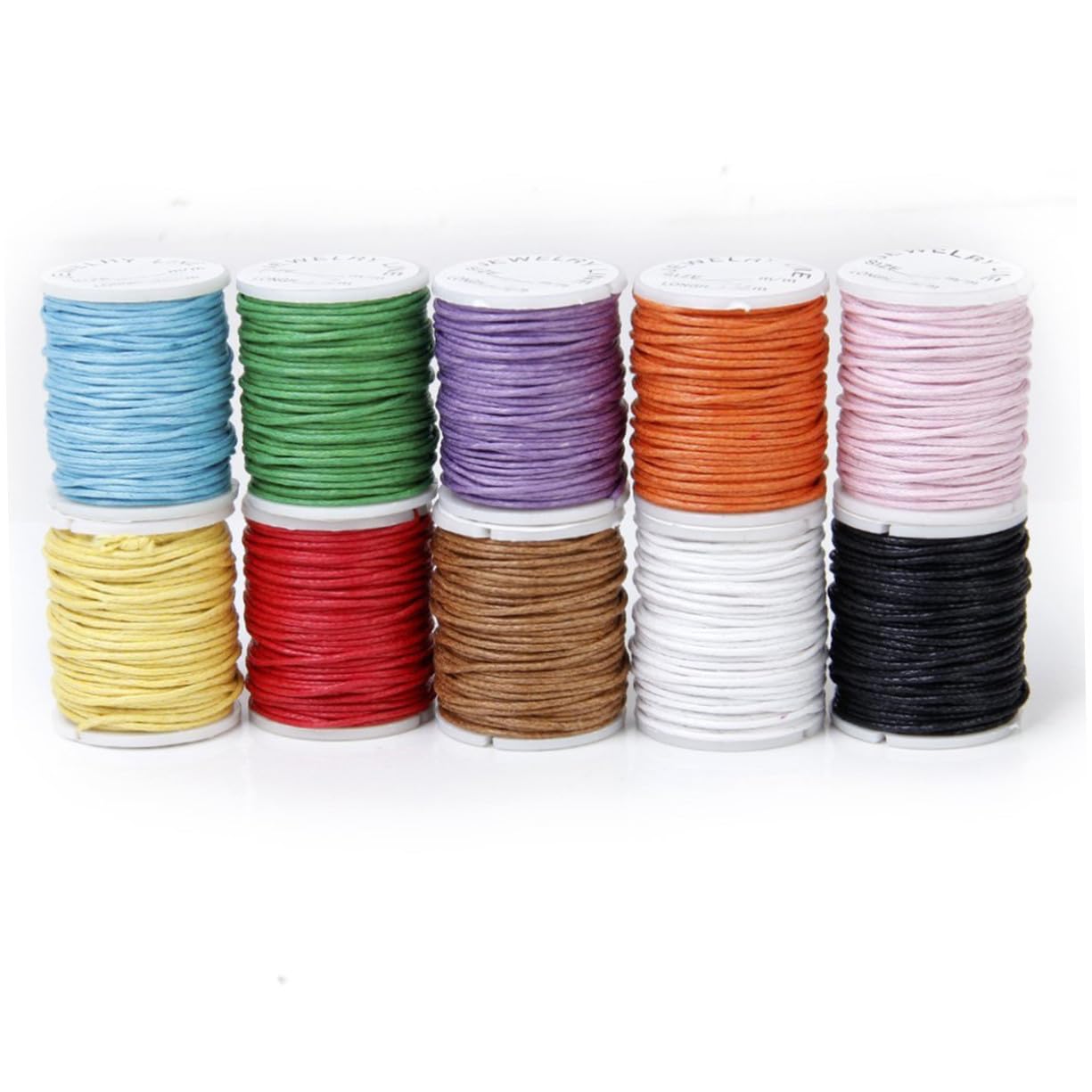 LIFKOME 10 rollos Cuerda de Nylon Encerado para Hacer Pulseras Collares y Macramé Hilo Resistente para Manualidades y Bisutería Color Aleatorio Color Aleatorio