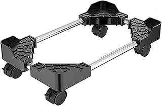 Computer Stands CPU Holder Adjustable Tower Desktop Case Floor Stand Mobile CPU Stand PC Holder with Adjustable Width and 4 Caster Wheels, Black Platforms