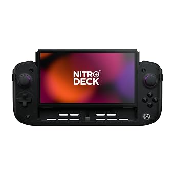 CRKD Nitro Deck+ Handheld Pro Controller for Nintendo Switch & OLED Model - TV Dockable - Programmable Sidekicks & Back Buttons - True Collection System Clear Black Edition