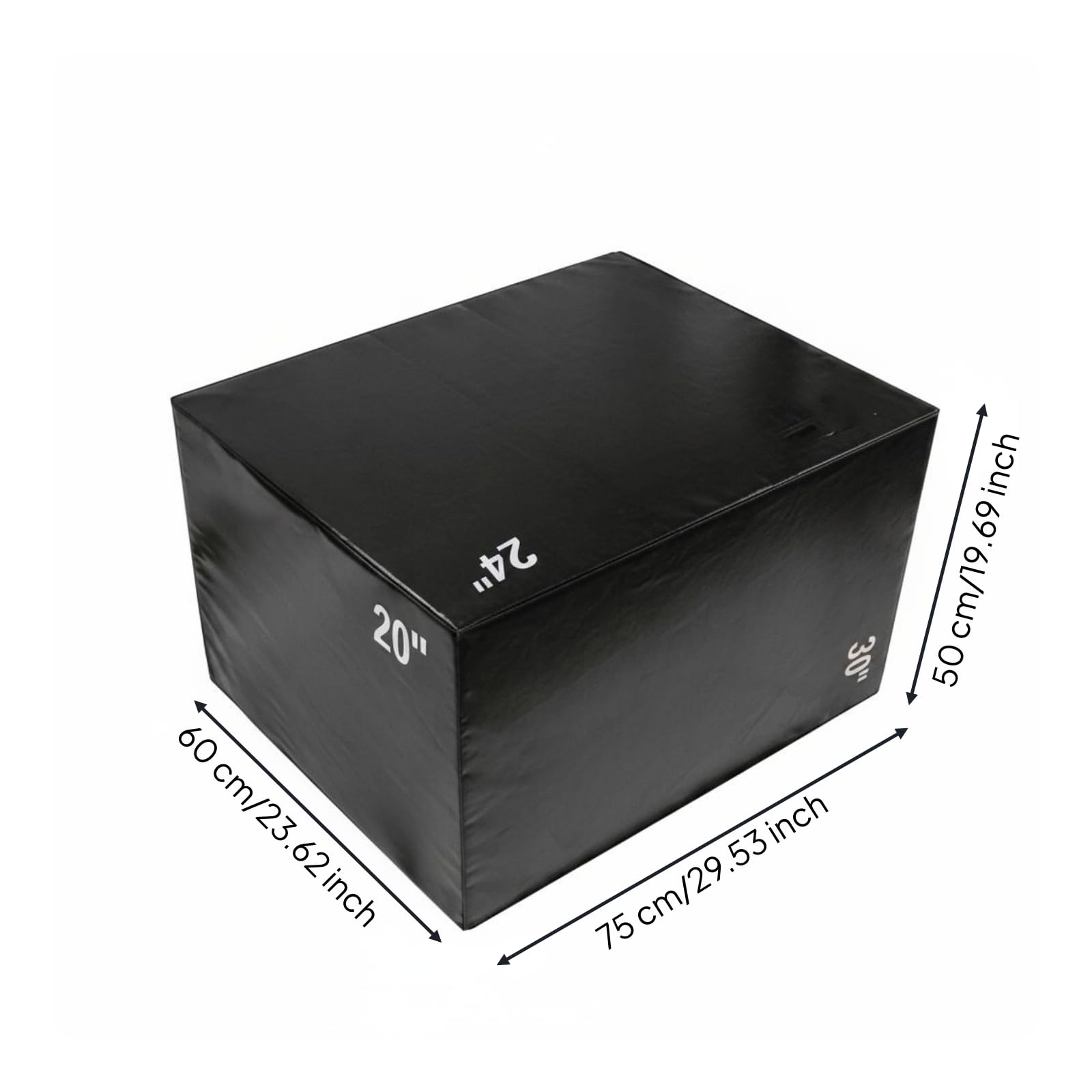 de Entrenamiento Fitness Caja Pliométrica Bloque de Salto Cubo Acolchado Base Firme para Sentadillas Búlgaras y Elevaciones Adecuada para Sesiones de, 30KG