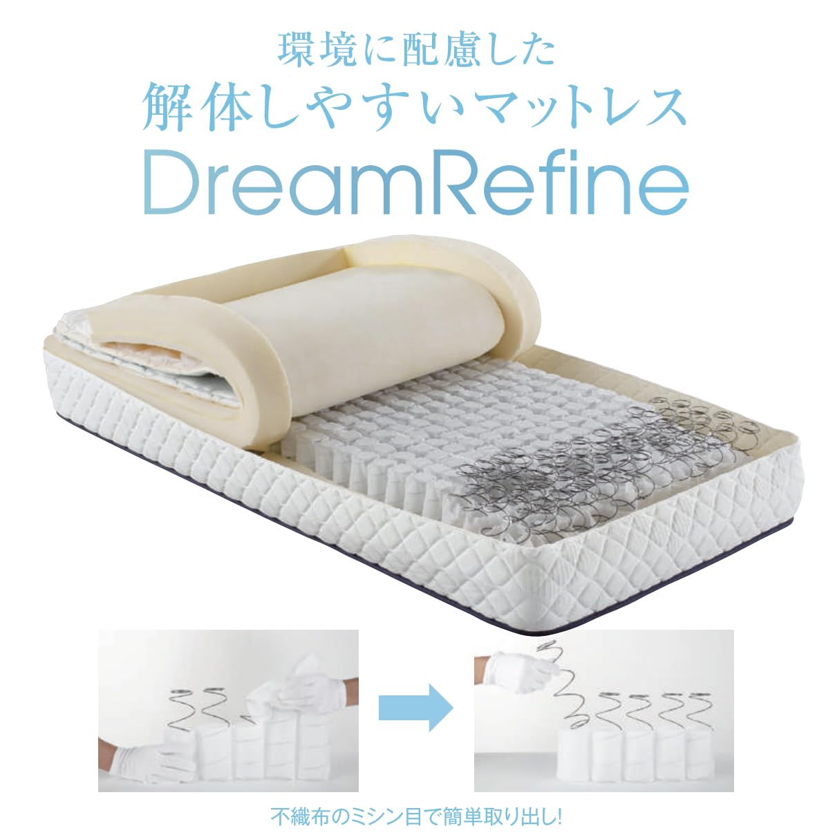 ドリームベット　マットレス　F1-P　シングルサイズ DREAM POCKET PARALLEL （F1-P） DX アレルリーフ | マットレス
