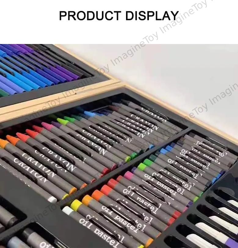 Image of Toy Imagine 180pcs Kids Painting Pen Colour Crayon Marker Pencil Drawing Art Set 180 pcs color stationery set colour pencil 180pcs kids drawing art set