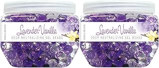 SMELLS BEGONE Odor Eliminator Gel Beads - 12 oz, Pack of 2 - Eliminates Odor in Bathrooms, Cars, Boats, RVs & Pet Areas - Air Freshener - Made with Essential Oils - Lavender Vanilla Scent