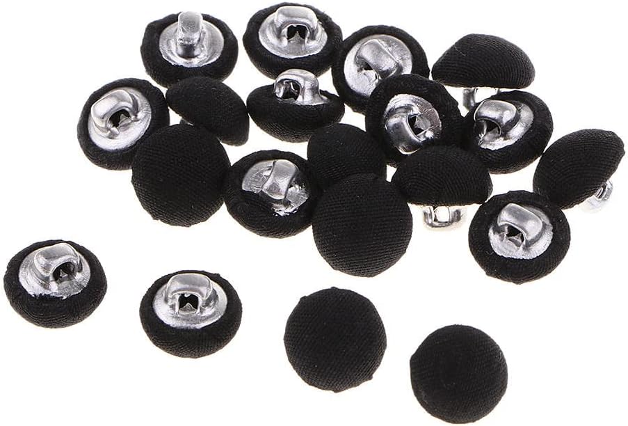 20 Stück Stoffknöpfe Weiß 10mm - Vintage Nähknöpfe Mit Stoffüberzug