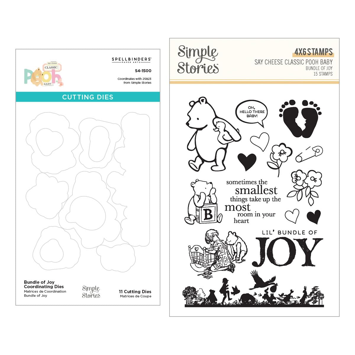 Spellbinders Metal Bundle Of Joy Stamp & Die Bundle With Simple Stories