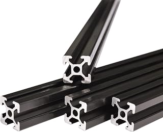 4pcs 2020 T Slot 600mm Aluminum Extrusion European Standard Anodized Linear Rail Extruded Aluminum for 3D Printers,CNC DIY,Laser Engraving Machine,Furniture,Supports, Lighting Gear,Workbenches