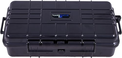 Miniatura 7 de CASEMATIX Estuche rígido pequeño impermeable de 9.5 pulgadas con espuma personalizable para electrónica portátil, herramientas y accesorios, funda