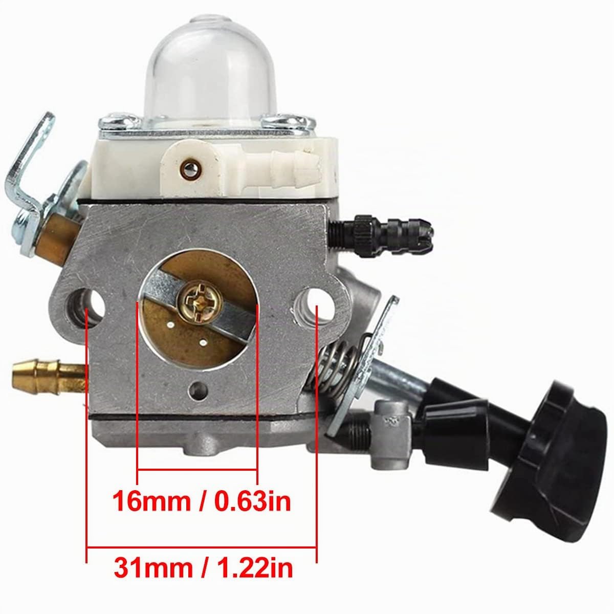 ZAMDOE Kit de carburateur pour Stihl SH56 SH56C SH86 SH86C BG86 BG86CE BG86Z BG86CEZ Ventilateur, remplace # C1M-S261B 42411200616 4241 120 0616, avec Conduite de Carburant pour Bougie d'allumage