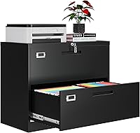 Vista 15 de Gabinete portátil de 3 cajones con cerradura, archivadores enrollables para oficina en el hogar, pequeño gabinete de archivo bajo escritorio