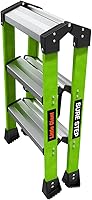 Vista 7 de Little Giant Ladders, Sure Step, 3-Step, Double-Sided Step Stool, Fiberglass, (11953), Type 1AA, 375 lbs Weight Rating, Hi-viz Green