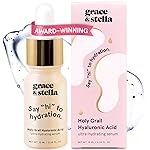 grace & stella Award Winning Hyaluronic Acid Serum (10ml/0.34 fl oz) Hyaluronic Acid Serum for Face - Acido Hialuronico Face Serums for Women - Hydrating, Remove Fine Lines, Wrinkles - Anti Aging