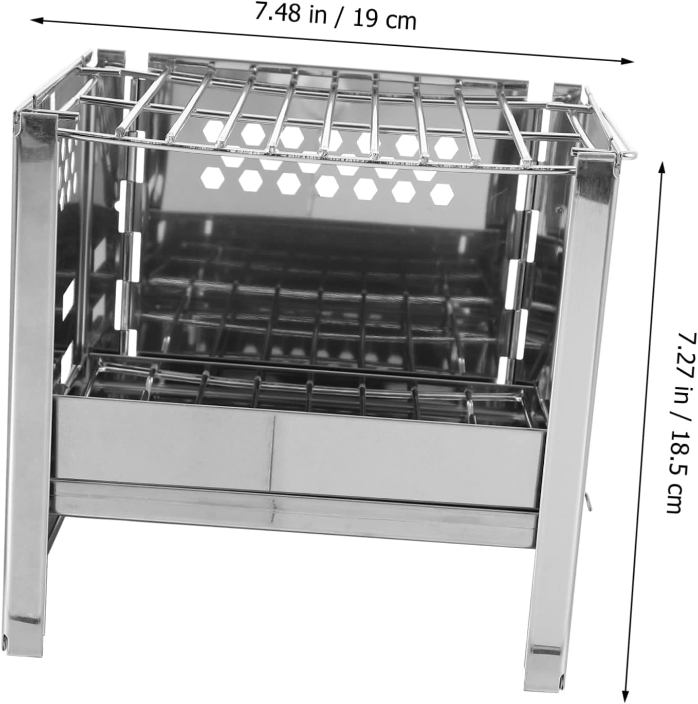 BESPORTBLE Stainless Steel Grill Barbecue Grill for Camping Portable BBQ Tools Kit