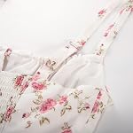 SCARLET DARKNESS Womens Floral Corset Dress Midi Sundress