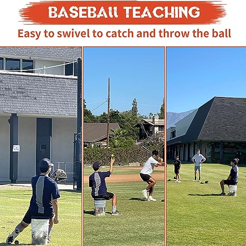 WarBull 360 Grad drehbarer Schalensitz, 5 Gallonen Eimerdeckelkissen, leiser Dreh-Schalensitz, bequem, mit wasserdichter Abdeckung, für Jagd, Angeln, Gartenarbeit und Camping, Grün