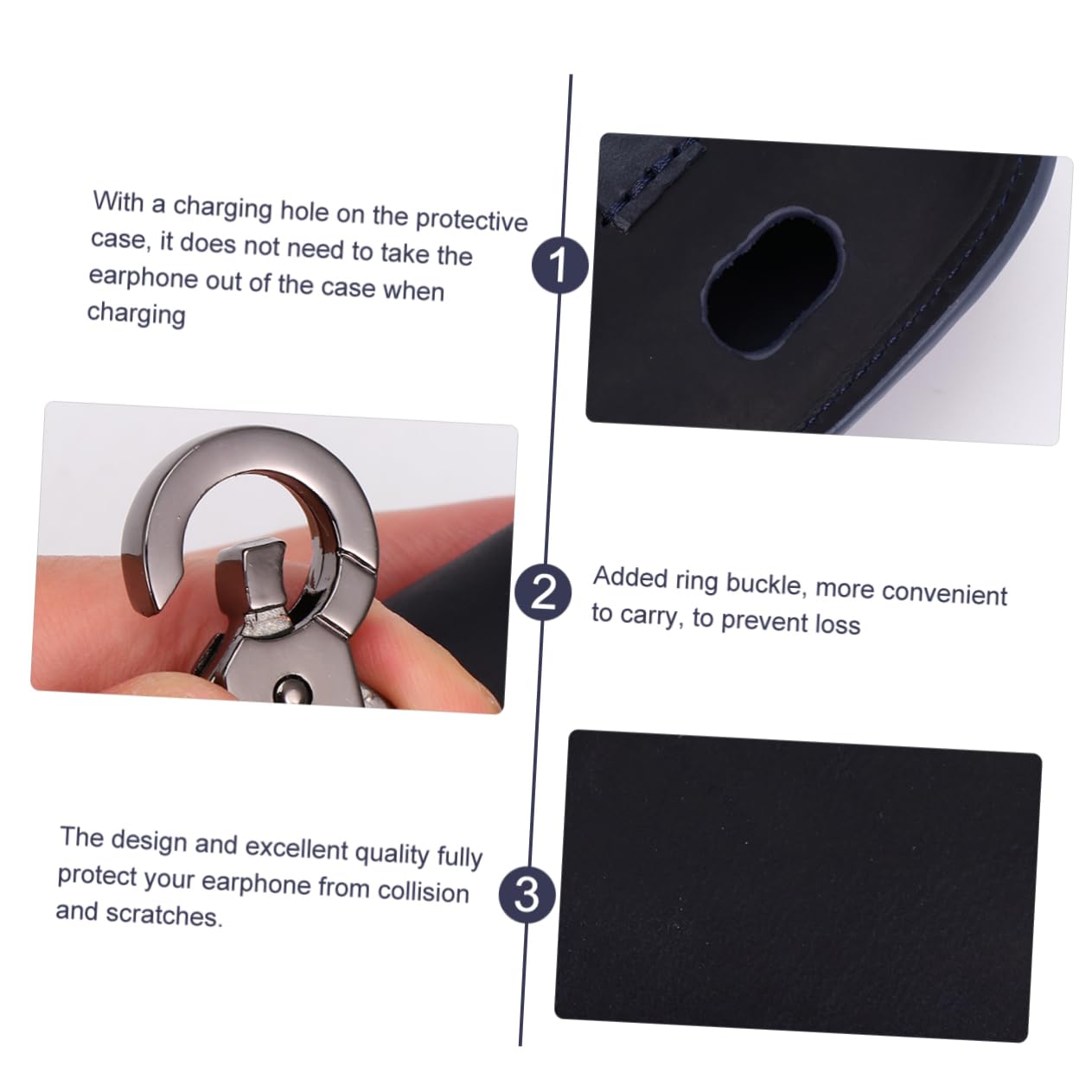 DOITOOL 2 Juegos De Bolsas Protectoras para Auriculares 1000xm3 Estuche De Cuero con Orificio De Carga Resistente.