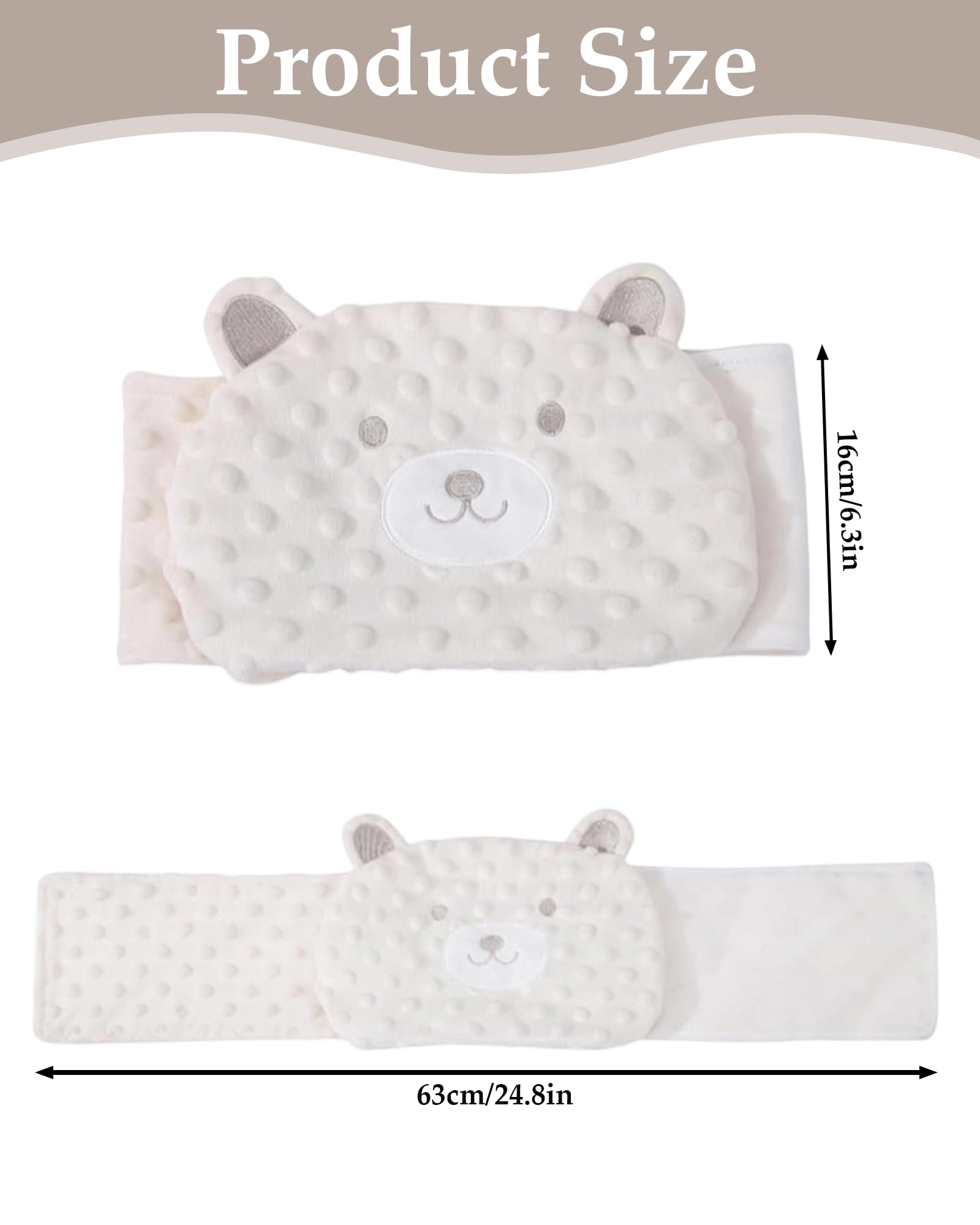 Bouillotte Bebe Anti Colique, Doublure en Haricot Rouge, Coussin Chauffant Micro Onde Bouillotte, Velcro Réglable, Contre Les Coliques et Les Douleurs Abdominales - pour Bébé