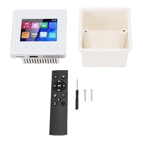 Miniatura 9 de Yunir Amplificador de pared inteligente Bluetooth con radio FM, pantalla táctil HD de 2.8 pulgadas, temporizador de encendido y apagado, compatible