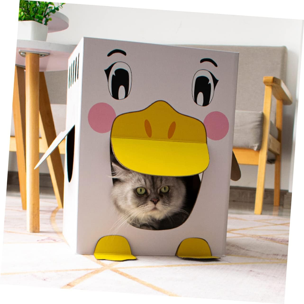 Cat Scratcher Toy Creative Corrugated Cat Scratch Pad Multi-Purpose Scratch House Play Nest Keeps Furniture from Scratching