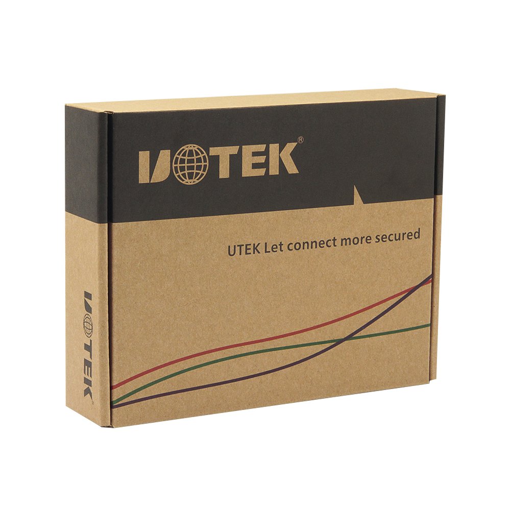 UTEK USB a 2 puertos RS232 convertidor USB V2.0, adopta Reino Unido FTDI Chipset, [soporta Win XP/Vista/7/8/10/CE/Mac/Linux], 4.9 ft Longitud port-powered ut-8812
