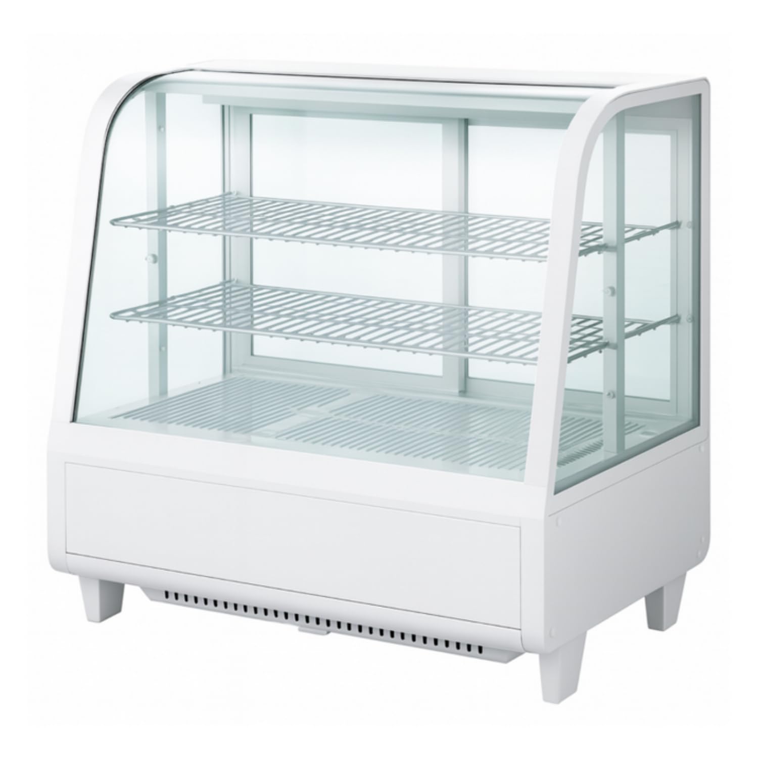 Vitrina Refrigerada de Encimera 100 L – Frío Ventilado – 0/+12°C – Doble acristalamiento – Puertas correderas – Blanco
