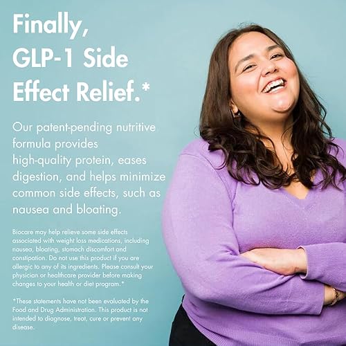 Miniatura 3 de Biocare Bebida nutricional para usuarios de GLP-1, la bebida dietética en polvo proporciona 0.71 oz de proteína esencial, 26 vitaminasminerales,