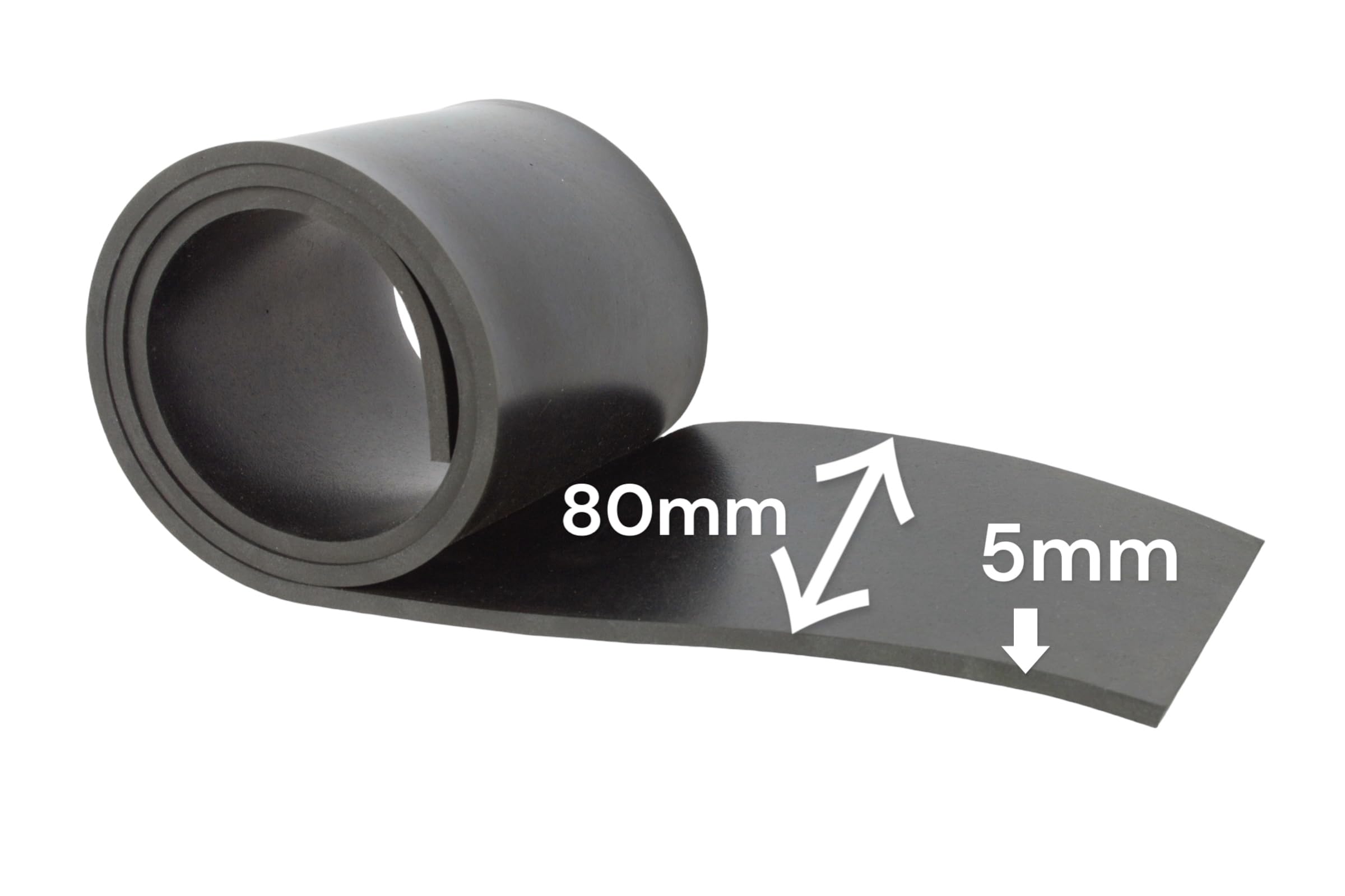 Gummistreifen Gummimatte Bodenbelag Vollgummi Hartgummi 8cm breit 5mm dick 1 bis 10m lang (8m)