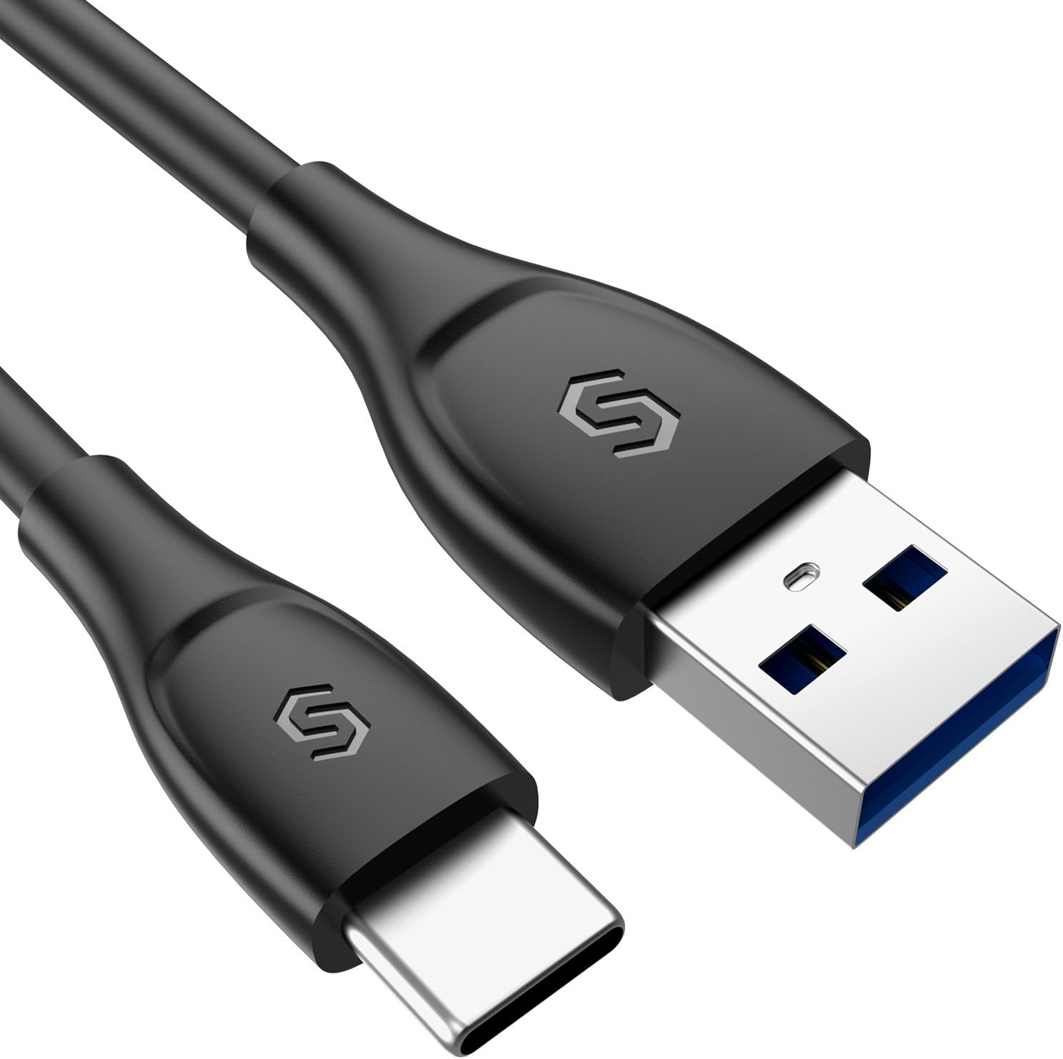 USB 3.0 Type C Cable, Syncwire UNBREAKcable USB C to USB A Charger Fast Charging&Sync Cord for Samsung Galaxy S9/S8/Note 9/8, Nintendo Switch, MacBook, Google Pixel, LG G7 & More - 6.6ft/2m Black