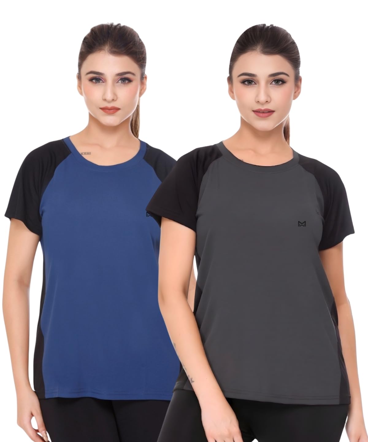 white moon Gym Tshirt for Women Workout Dry Fit t Shirt Sports Tshirt | Gym Tshirts for Women | Lightweight Round Neck Breathable Half Sleeve Activewear Running Yoga Tops for Woman-picture-17