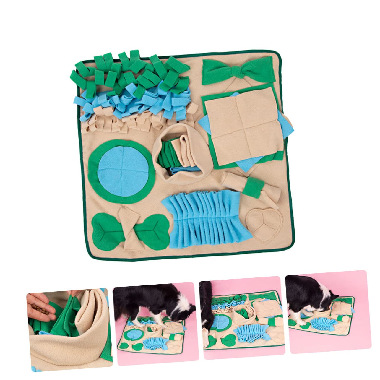 Hunde und Katzen Schnüffelmatte aus Synthetischem Material mit Kreativem Design zur Gewichtsreduktion und Trainingszubehör für Langsames Fressen im Alltag