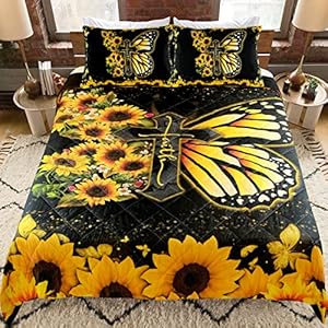 GEEMBI Valentines Sunflower Bedding Set, Sunflower Christian Get Well Soon, Birthday Gifts for Women, Religious Gift…