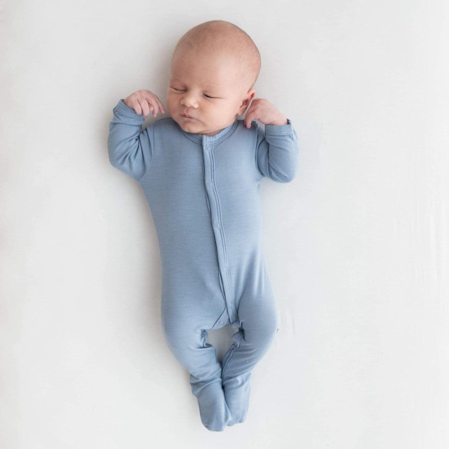 KYTE BABY Unisex Footie, Rayon Made from Bamboo - Snap Closure (6-12 Months, Slate)