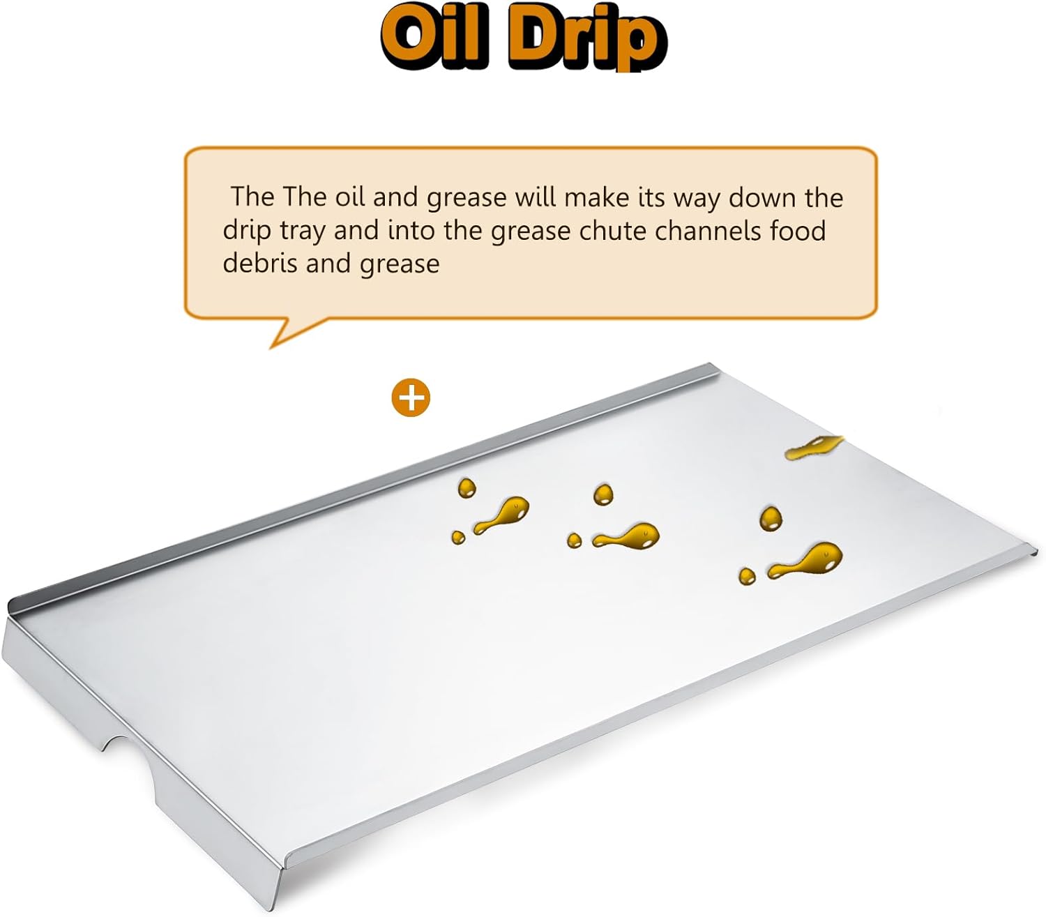 BCA288 Drip Tray Grill Replacement Parts for Traeger Select Elite TFS60LZC TFS60LZAC Drip Pan Select Pro BBQ400.03 BBQ400 TFS81PZD TFS81PZC BBQ400.04 BBQ300 Grease Drain Pan Catcher Tray Heat Baffle