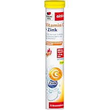 Doppelherz Vitamin C + Zinc with Blood Orange Pomegranate Flavour For the normal functioning of the immune system and cell protection good dissolving 15 effervescent tablets