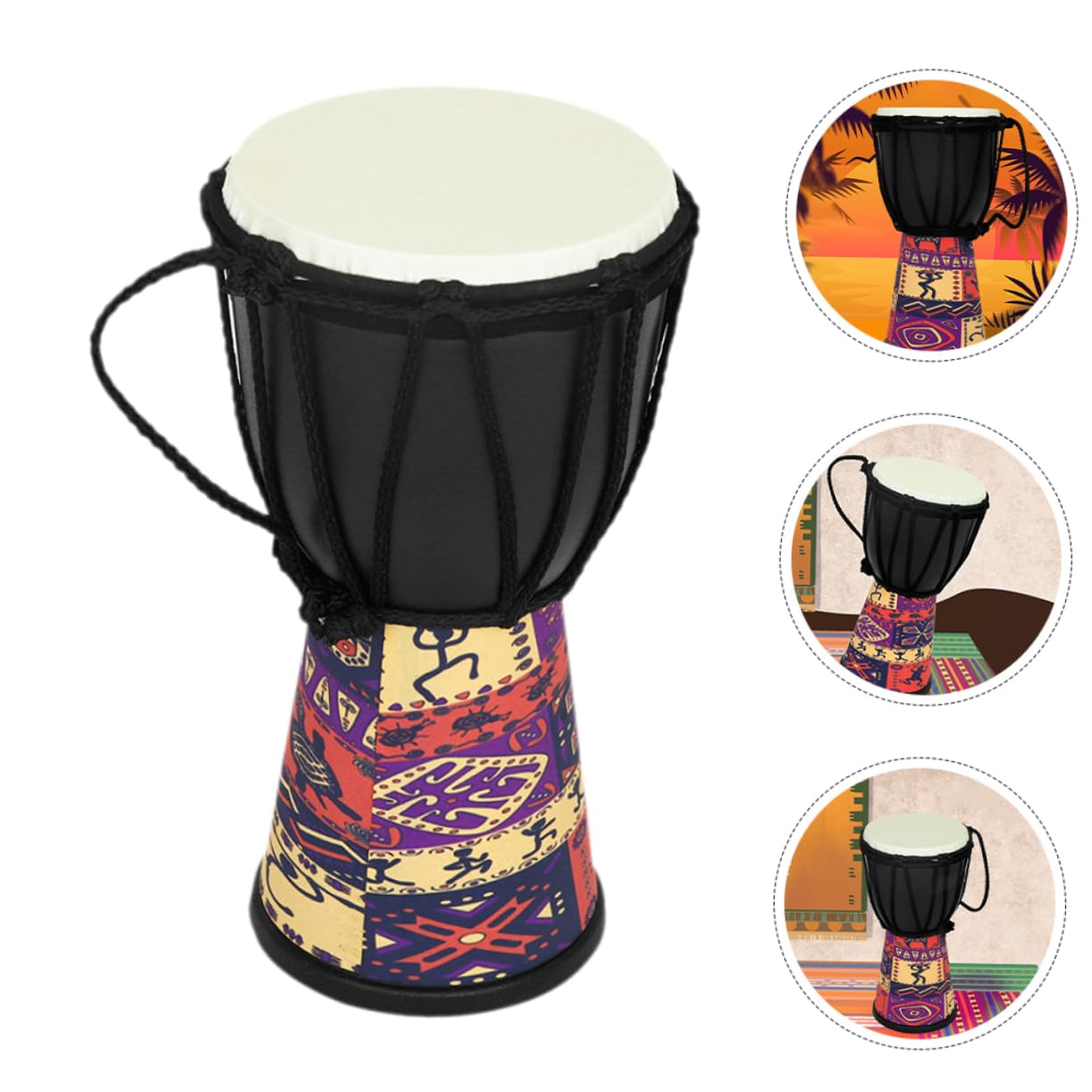 Alasum Djembé para Principiantes de Mano Africano Instrumento Musical para Bolsa para Principiantes