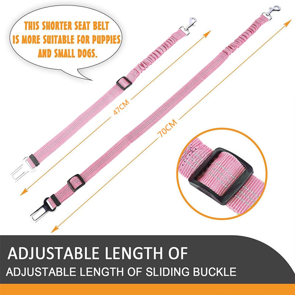 Laisse Élastique Réglable Ceinture Sécurité Voiture Chien Harnais Ajustable Protection Automobile Animaux Compagnie Nylon Résistant Boucle Robuste